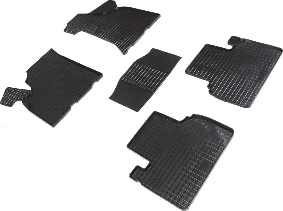 Коврики резиновые Seintex с узором сетка для салона ВАЗ Lada Priora 2007-2018. Артикул 90254