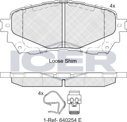 Тормозные колодки Icer. Артикул 182126