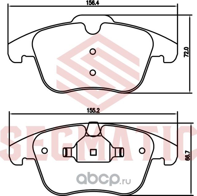 Колодка торм диск пер (Segmatic). Артикул SGBP2657