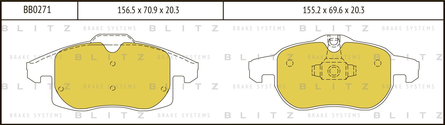Колодки тормозные OPEL VECTRA B/ASTRA H 05- перед. (Blitz). Артикул BB0271