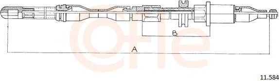 Трос ручника (тросик ручного тормоза) Cofle. Артикул 11.584
