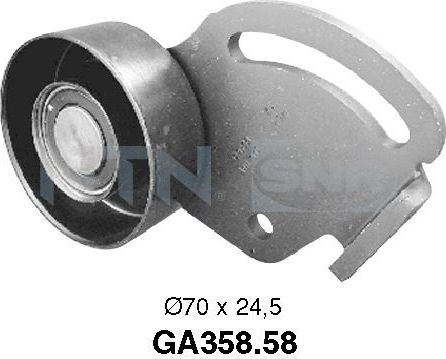Натяжной ролик (натяжитель) приводного поликлинового ремня NTN / SNR. Артикул GA358.58