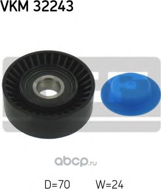 Направляющий (ведущий) ролик приводного поликлинового ремня Patron верхний/нижний для Fiat Marea 2000-2002. Артикул PT32243