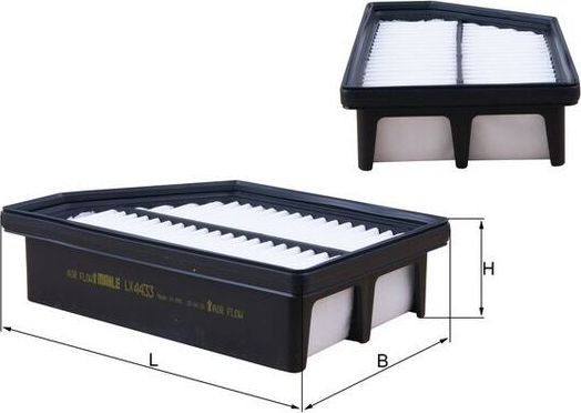 Воздушный фильтр Mahle-Knecht. Артикул LX 4433