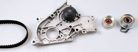Помпа (водяной насос) с комплектом ремня ГРМ Hepu для Toyota Corolla E90 1987-1993. Артикул PK07260