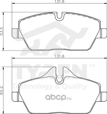 Дисковые тормозные колодки (Tyren). Артикул TYR1210611