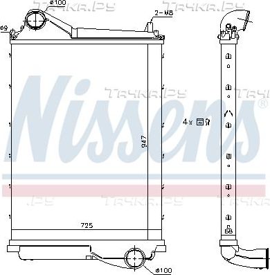Интеркулер Nissens для Volvo  FMX II 2012-2026. Артикул 961185
