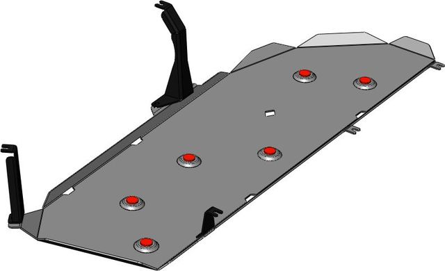 Защита алюминиевая АВС-Дизайн (4 мм) для заднего электродвигателя Li L9 2022-2026. Артикул 53.02ABC