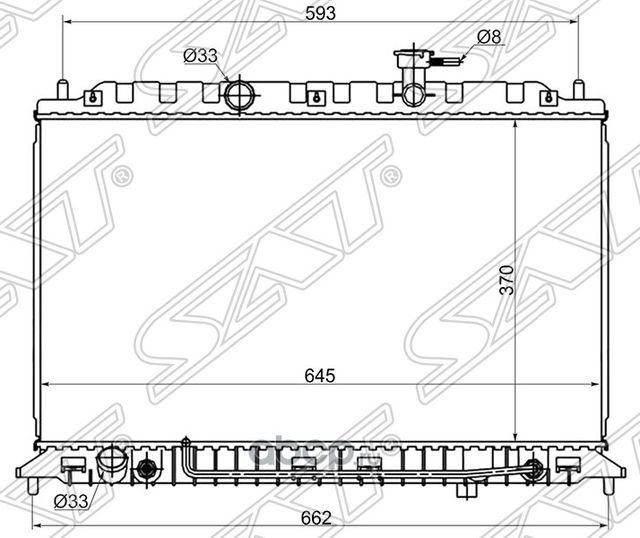 Радиатор KIA RIO II 1.41.6  2005- (SAT). Артикул KI000405