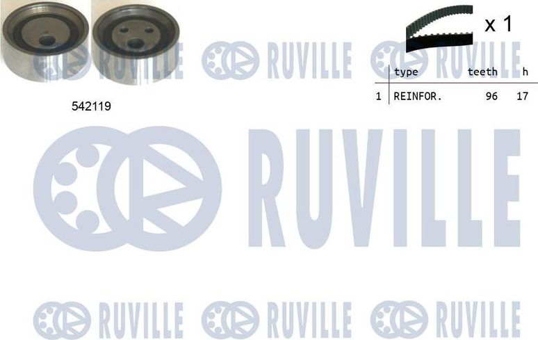 Ремень ГРМ с роликами (комплект) Ruville. Артикул 550325