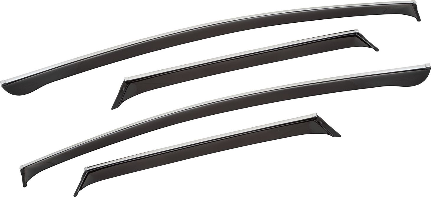 Дефлекторы Chromex для окон (c хром. молдингом) (4 шт.) Haval Jolion 2020-2026. Артикул CHROMEX.63046