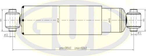 Амортизатор G.U.D.. Артикул GSA344080