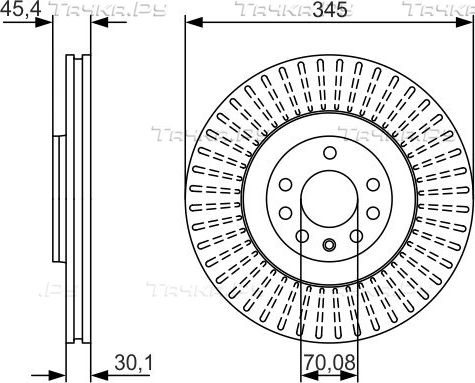 Тормозной диск Bosch передний для Cadillac BLS 2008-2010. Артикул 0 986 479 A24