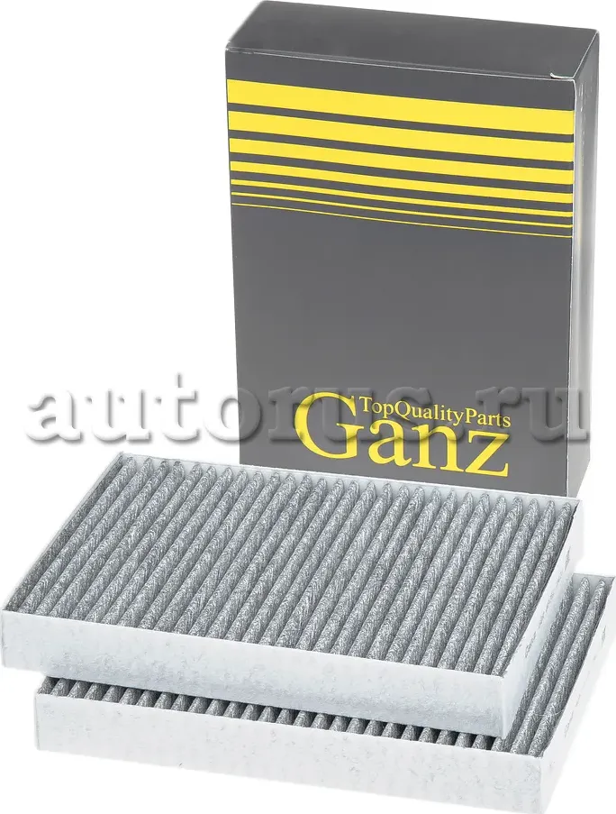Фильтр салонный (угольный) (компл.2шт.) (Ganz). Артикул GIR03252