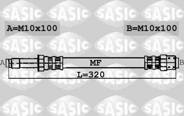 Тормозной шланг Sasic задний для BMW 5 IV (E39) 1995-2004. Артикул 6606019