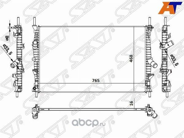 Радиатор FORD TRANSIT 14- 2.0/2.2 SAT FD0009 SAT. Артикул FD0009