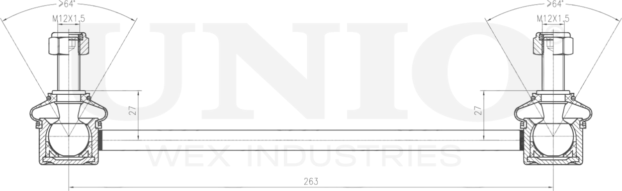 Тяга/стойка стабилизатора (Unio). Артикул SSP-50180