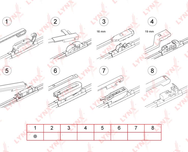Щетка стеклоочистителя (дворник) LYNXauto. Артикул XF300