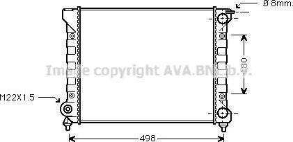 Радиатор охлаждения двигателя AVA. Артикул VNA2040