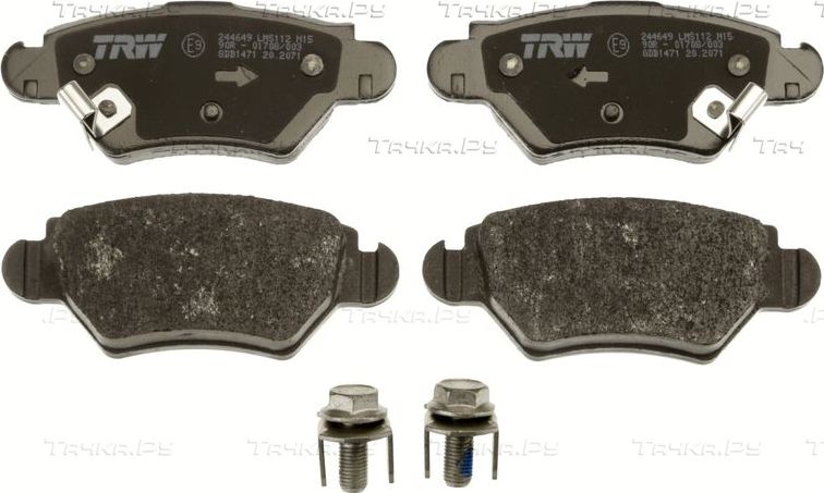 Тормозные колодки TRW COTEC задние для Opel Zafira A 1999-2005. Артикул GDB1471