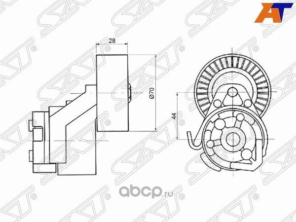 НАТЯЖИТЕЛЬ РЕМНЯ FIAT DUCATOIVECO DAILY 2,2 02- (SAT). Артикул ST504086751