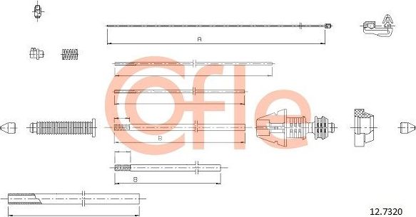 Трос газа Cofle. Артикул 92.12.7320