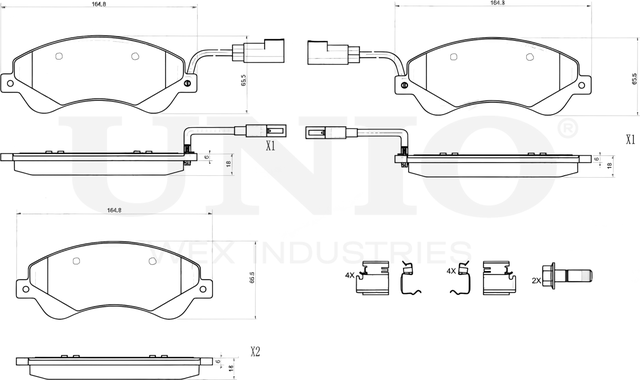 Колодки тормозные дисковые, комплект (Unio). Артикул BRP-20220