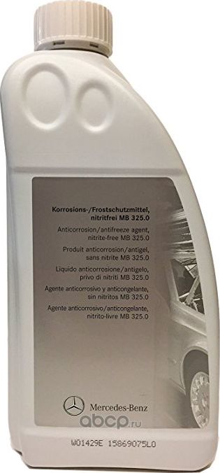 Охлаждающая жидкость mercedes-benz синяя mb 325. 0 Mercedes-Benz. Артикул A0009890825