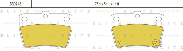 Колодки тормозные TOYOTA RAV 4 00- задн. (Blitz) Blitz. Артикул BB0248