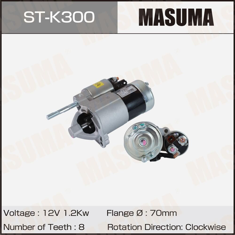 Стартер MASUMA, HYUNDAI / G6EA, G6DB (12V/ 1.2KW). Артикул STK300
