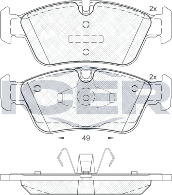 Тормозные колодки Icer. Артикул 181698