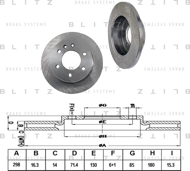 Диск тормозной MB SPRINTER 06- задн. (Blitz). Артикул BS0233