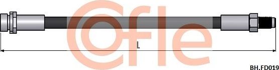 Тормозной шланг Cofle. Артикул 92.BH.FD019