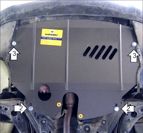 Защита Мотодор для картера, КПП Volkswagen Polo IV 2003-2009. Артикул 02716