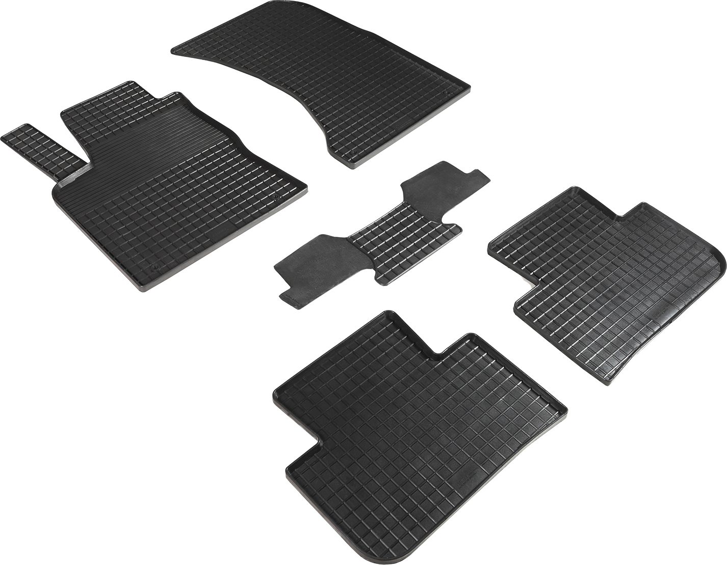 Коврики резиновые Seintex с узором сетка для салона Porsche Macan I рестайлинг 2018-2026. Артикул 96152