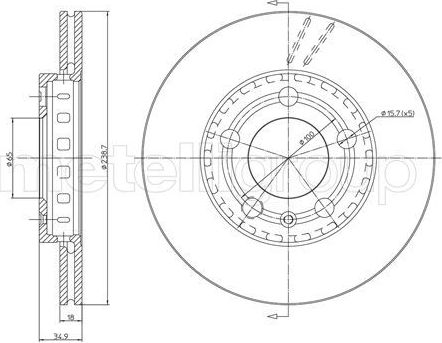 Тормозной диск Trusting передний для Skoda Fabia II 2007-2014. Артикул DF553