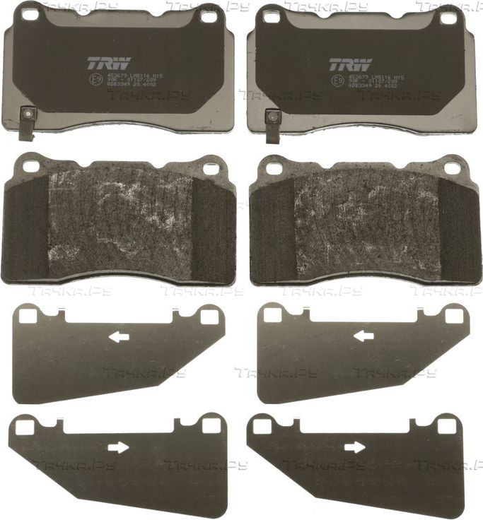 Тормозные колодки TRW COTEC передние для Mitsubishi Lancer IX 2004-2005. Артикул GDB3349