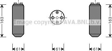 Осушитель кондиционера AVA для Mazda Premacy I (CP) 1999-2005. Артикул MZD150