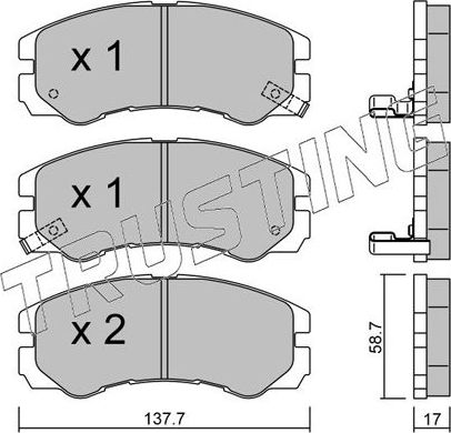 Тормозные колодки Trusting. Артикул 366.0