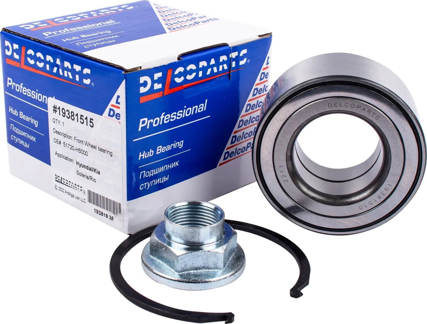 ПОДШИПНИК СТУПИЦЫ ПЕРЕДНИЙ (Delcoparts). Артикул 19381515