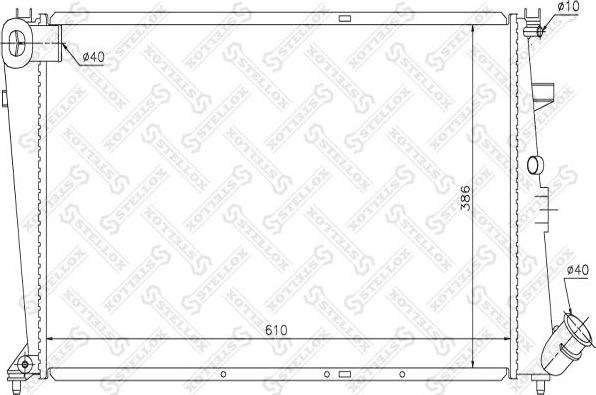 Радиатор охлаждения двигателя Stellox. Артикул 10-25651-SX