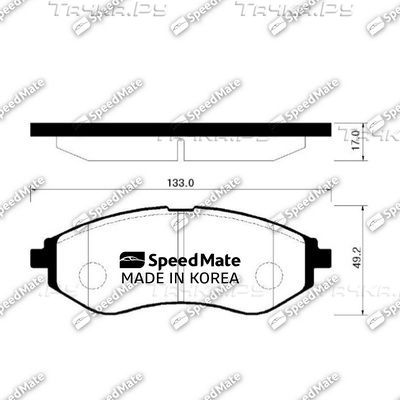 Тормозные колодки SpeedMate передние для Daewoo Lanos 1997-2008. Артикул SM-BPG013