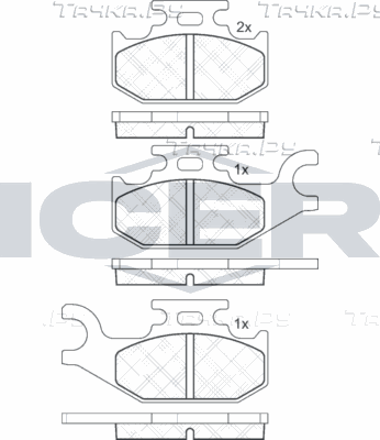 Тормозные колодки Icer. Артикул 182057