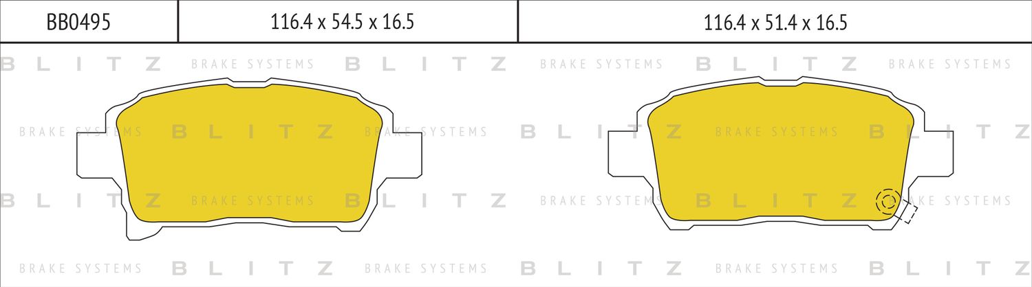 Колодки тормозные TOYOTA COROLLA/PRIUS/YARIS 99- 1.0-1.6 передн. (Blitz). Артикул BB0495