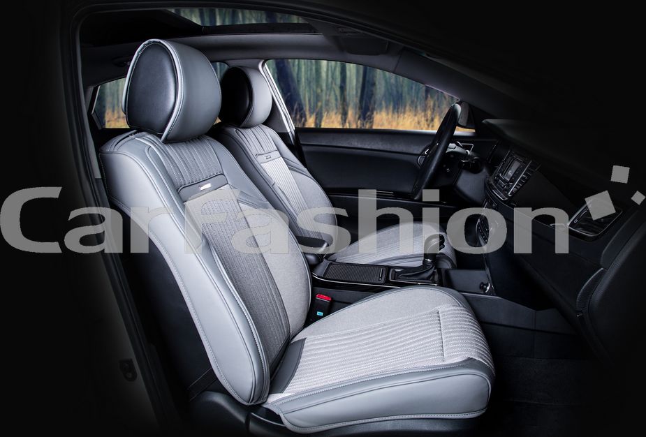 Накидки универсальные CarFashion Arcenal на передние сидения авто, цвет Серый/Серый. Артикул 21465