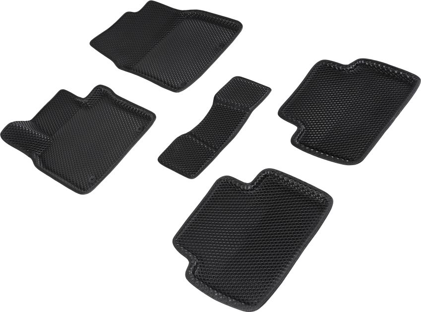 Коврики Seintex 3D EVA ромб для салона Mazda 3 IV 2019-2026 ЧЕРНЫЕ. Артикул 95190