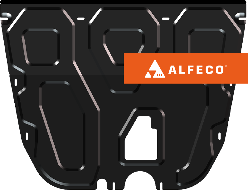 Защита Alfeco для картера и КПП (на штатный крепёж) GAC GS8 II AT 4WD 2023-2026. Артикул ALF.49.04