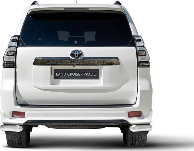 Защита Rival заднего бампера d76 уголки для Toyota Land Cruiser Prado 150 рестайлинг (Black Onyx) 2020-2026. Артикул R.5726.002