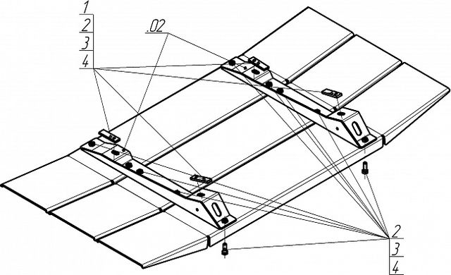 Защита Мотодор для топливного бака Mercedes-Benz Actros 2008-2026. Артикул 21208
