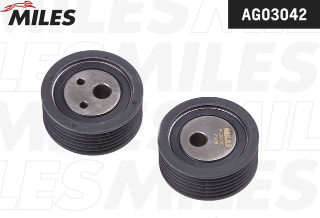 Натяжной ролик (натяжитель) приводного поликлинового ремня Miles. Артикул AG03042